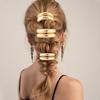 Metal Hair Tie Ponytail Hair Cuff Double Arch Ponytail Hair Tie Fashion Elastic Hair Band Decorative Hair Rope Hair Accessories