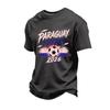 Men's Casual Short Sleeve T-Shirt with Multi- Print Design for Sports Fan Support