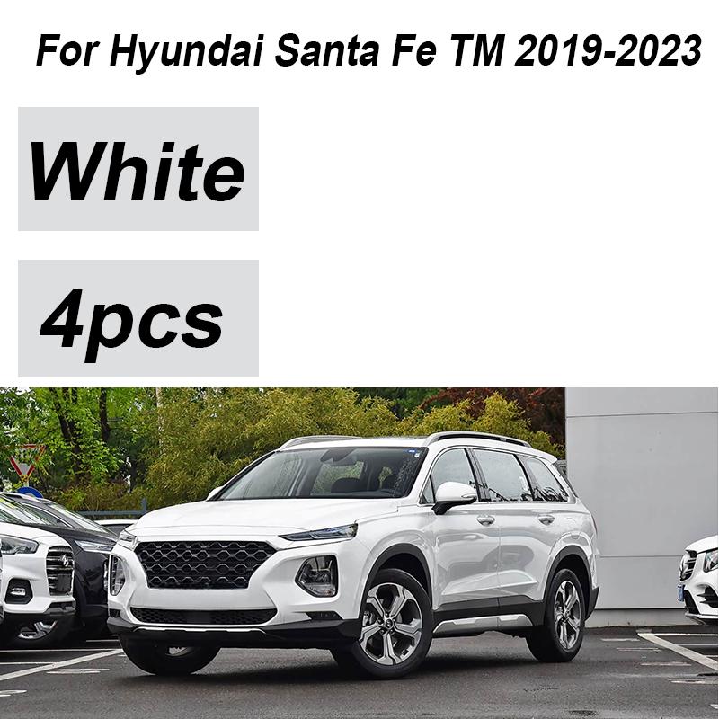 4 шт. Окрашенный Комплект Обвеса Кузова Для Hyundai Santa Fe TM 4-го Поколения - Передние Брызговики Задние Брызговики Фартуки Крылья Автоаксессуары белый