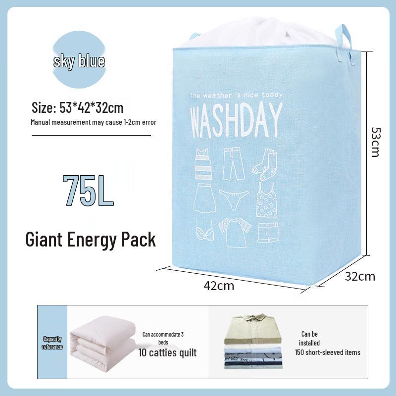 Cotton Linen Laundry Storage Bag