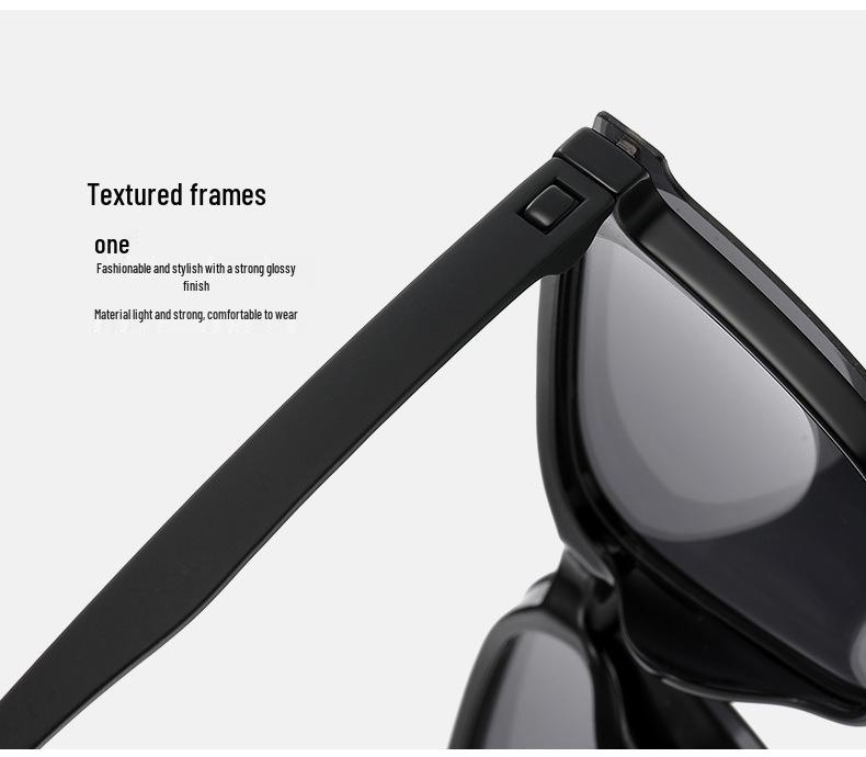 Ochelari de soare polarizați cu clips la modă, ramă TR90, pregătiți pentru dioptrii, protecție UV