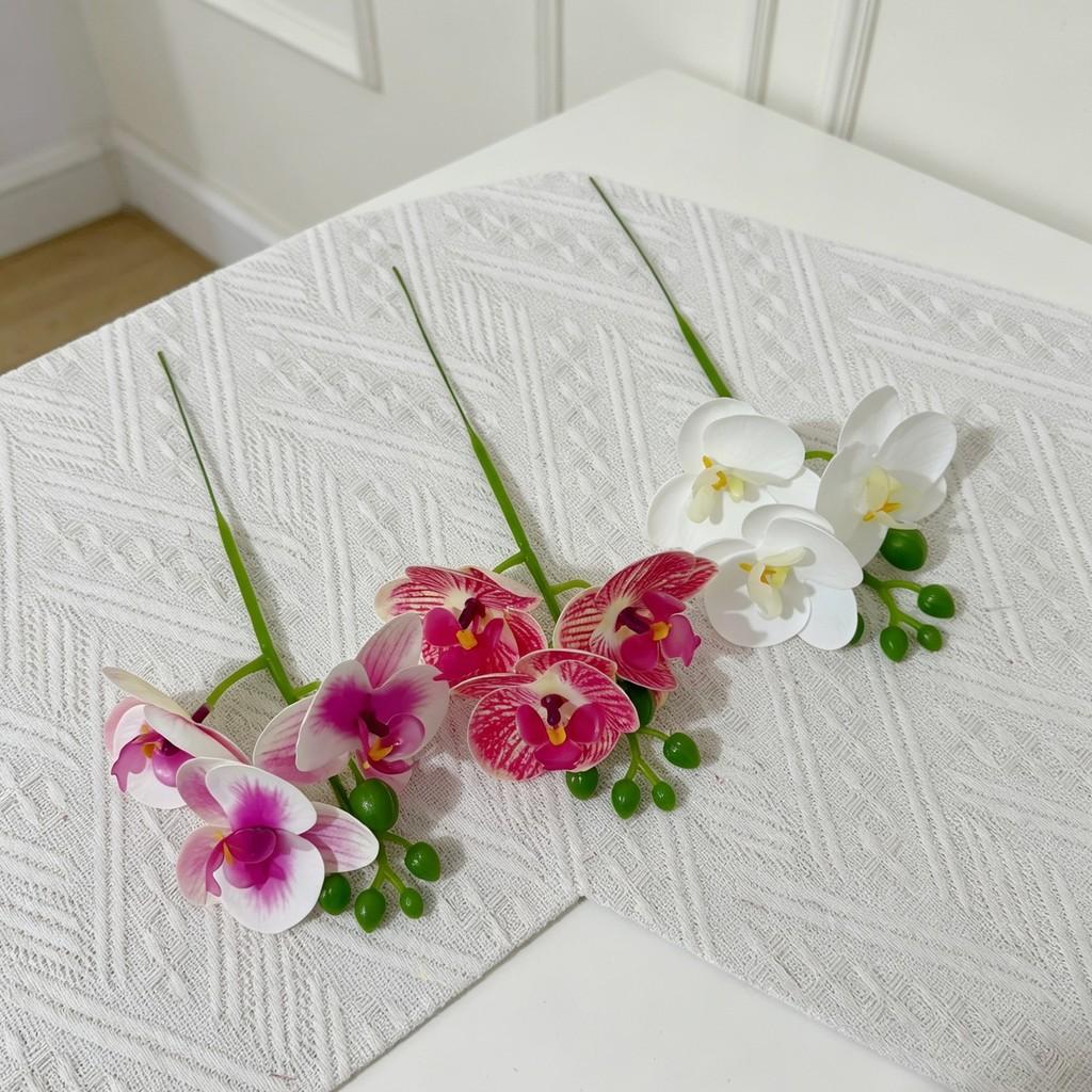 Artificial Orchid Flower Single Stem With 3d Film Texture For Wedding Decor And Home Garden