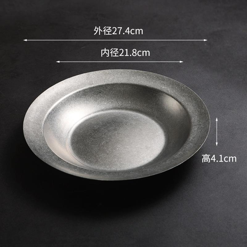 Set di posate retrò Piatti Stoviglie Ciotole Piatti da tavola Acciaio inossidabile Piatti per cibo occidentale Ristorante francese Posate in acciaio 2025