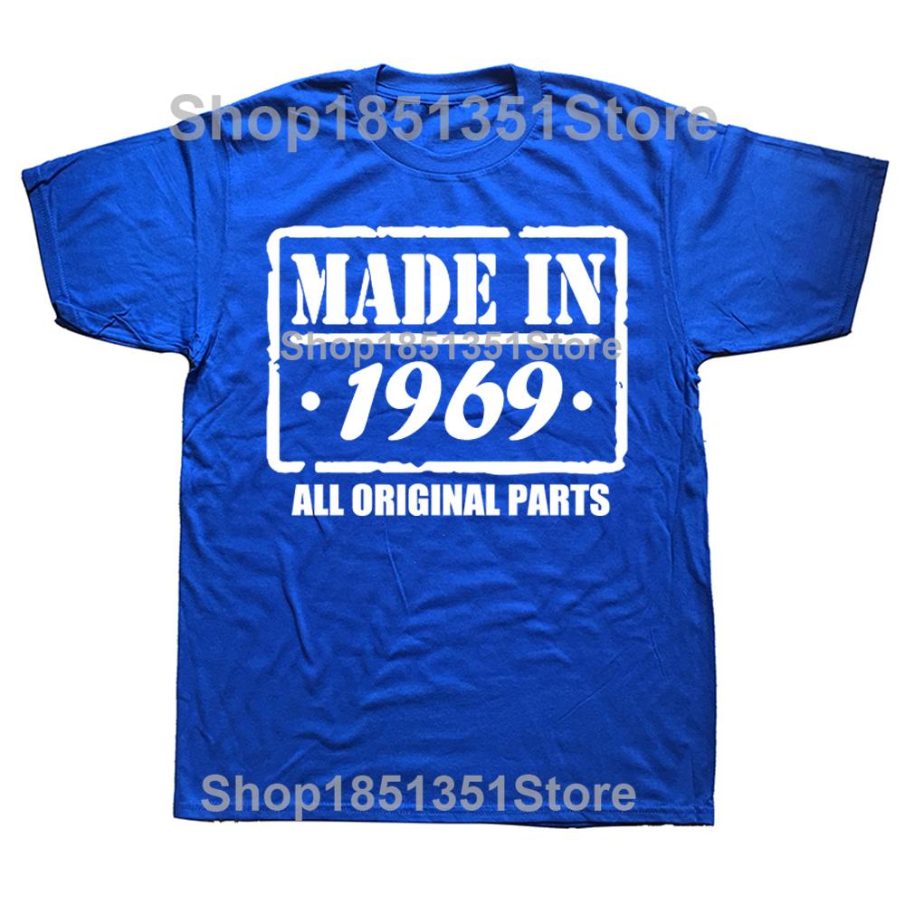 New Men Novelty Awesome Made In 1969 T Shirt Oversize Printed Casual Tee shirt Casual Short Sleeve Vintage Couples TShirt