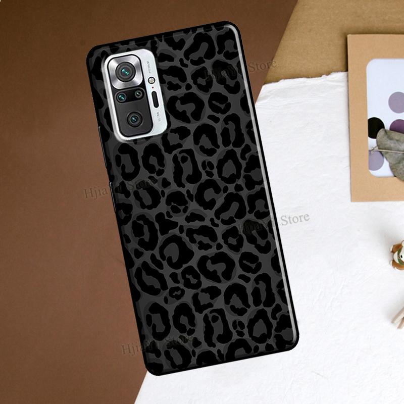 Leopard Print Black Cheetah Pattern For Xiaomi Redmi Note 10 11 Pro 10S 11S Note 7 8 9 Pro Case For Redmi 10 9 9A 9C 9T Cover