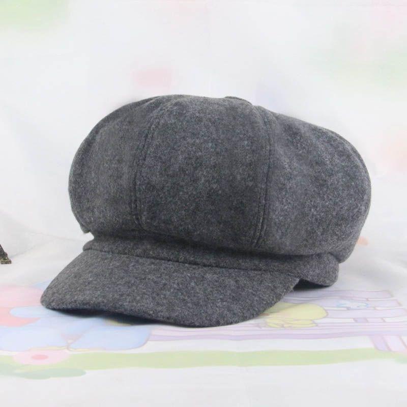 Elegant And Timeless Women Vintage Solid Wool Gatsby Newsboy Octagonal Hat For All Occasions
