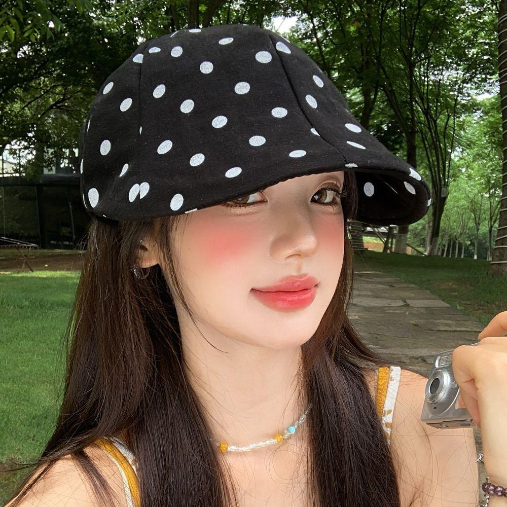 Y2k Forward Cap Thin Retro Painter Hat Personality Newsboy Cap  Spring