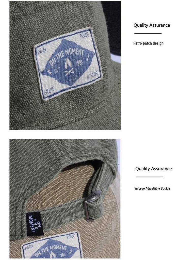 22SS Vintage Mountain Five-Panel Cap: American Heavyweight Washed, Soft Top, Flat Brim, Duckbill Style Japanese Baseball Hat