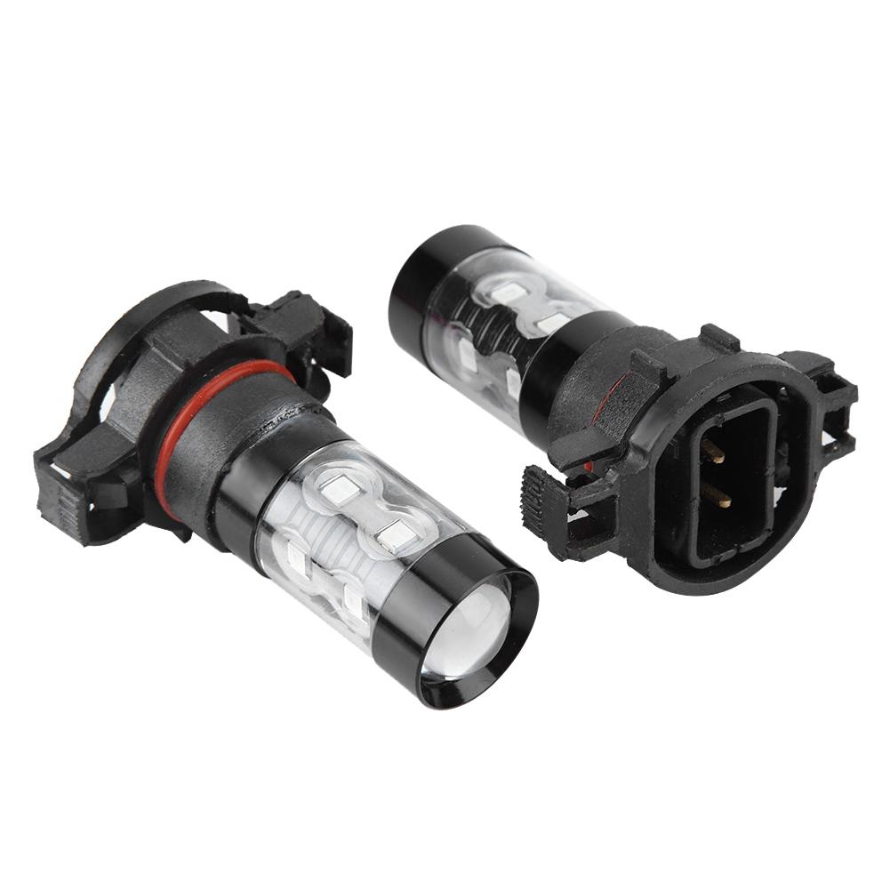 2PC 50W 6500K Blue LED Headlight Bulbs Kit Fog Light Car Driving Lamp