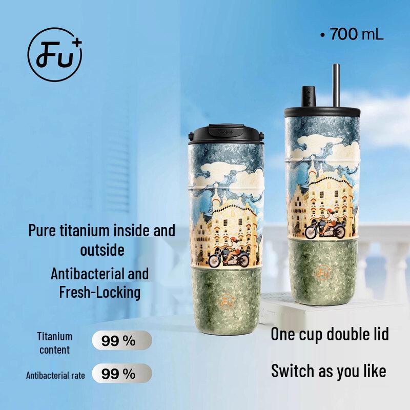 Fuguang FU+ Pure Titanium Double-Drink Insulated Bottle