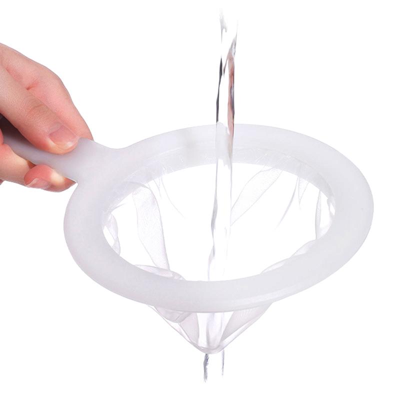 Nylon Fine Colander Sieve Strainer With Handle For Juice Soymilk Coffee Filter