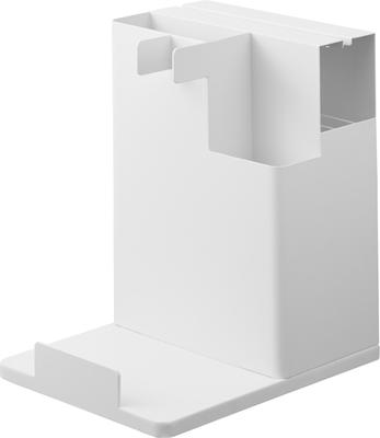 Yamazaki Stielstaubsauger- und Werkzeug-Organizer, Weiß, B20,1 x T25,1 x H28,7cm, Tower Staubsaugerständer, 1553