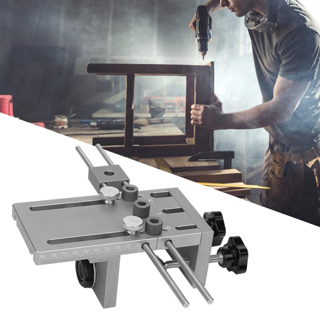 3 In 1 Dowelling Jig Drill Guide Kit Self Centering Hole Puncher Set with 600mm Extension Rod