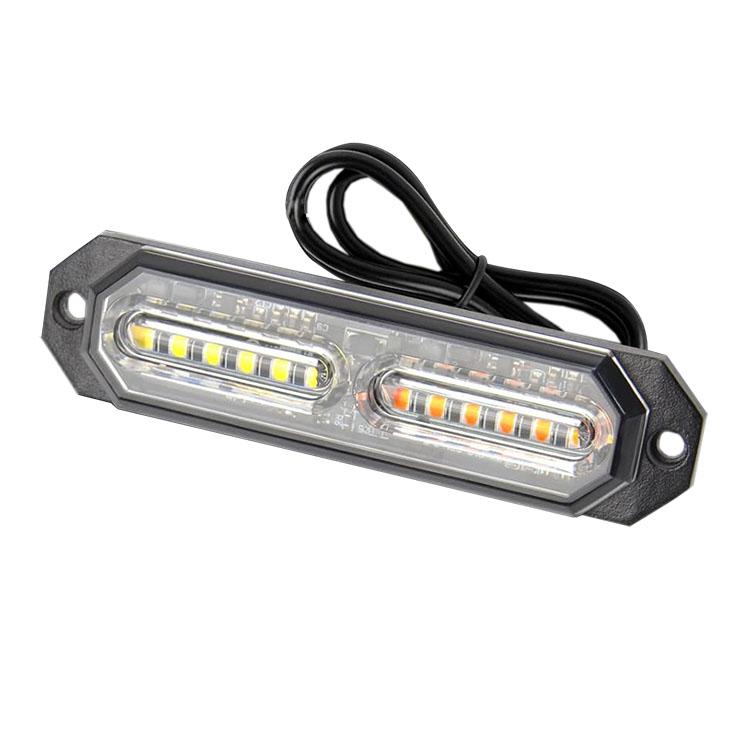 Amber White LED Strobe Emergency Warning Lights High-Intensity Flashing Hazard Warning Light Trucks Car Light Accessories