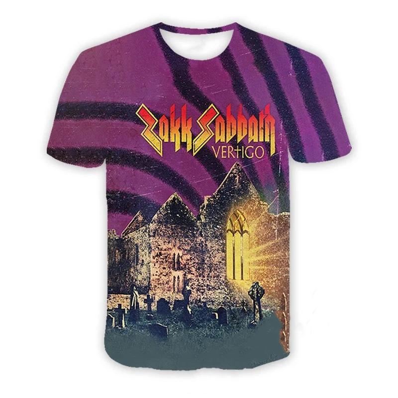 Tricou casual cu mânecă scurtă cu mânecă scurtă, imprimeu 3D, BLACK SABBATHE, cu model rock, pentru îmbrăcăminte pentru bărbați și femei, tricou de vară hip hop