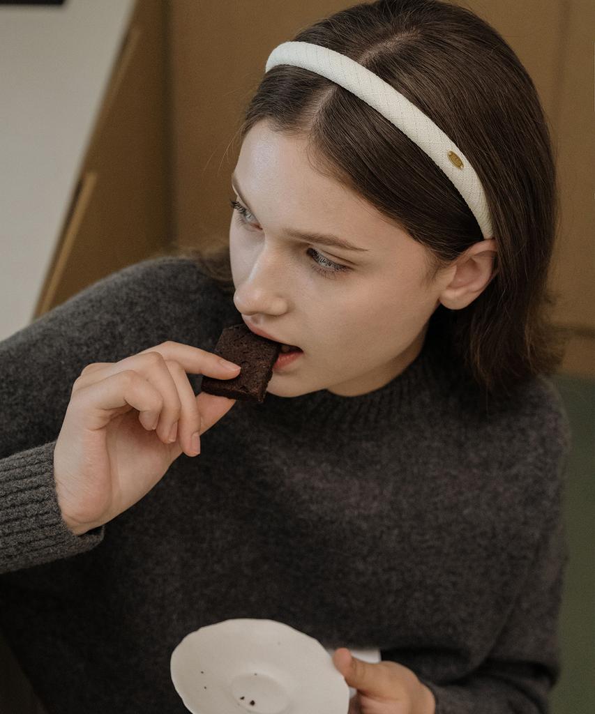 Has Hon001 Tweed Slim Hairband