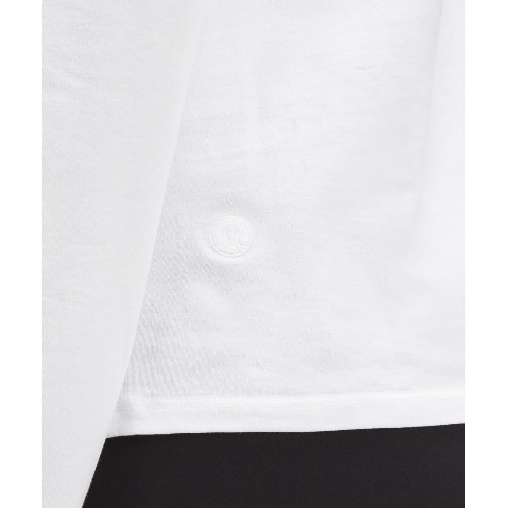 Lululemon Organic Cotton Crewneck Long Sleeve Shirt White