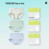Youkeshu Women's 7A Antibacterial Modal Mid-Waist Briefs