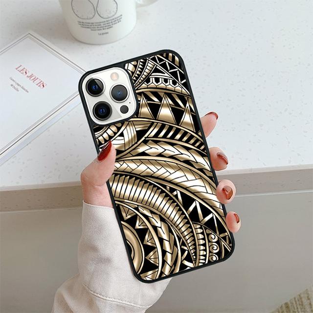 Maori Polynesian Samoan Tribal Phone Case For iPhone 17 Air 14 15 16 13 12 Cover For Apple Pro Max 6S Plus
