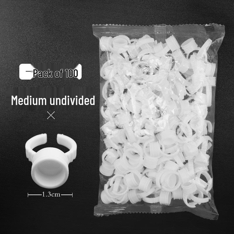 Disposable Microblading Pigment Ring Cups for Eyebrow, Eyeliner, and Eyelash Extensions - 100 Pieces