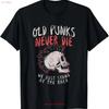 Old Punks Never Die T-Shirt Rockmusik Geschenk vintage gewaschen Bequem Mann vielseitig Stilvoll Mode weich leicht lässig