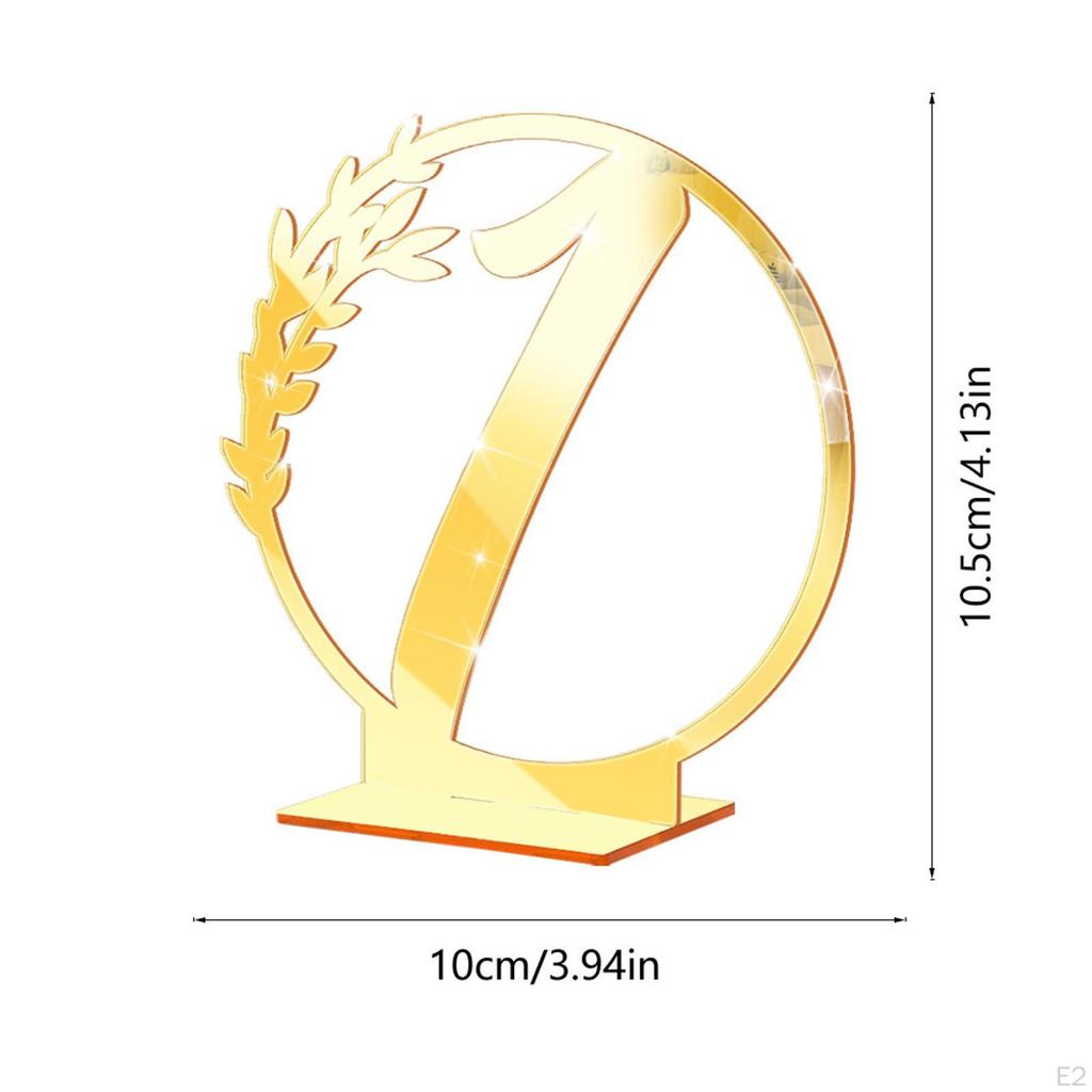 Heavy Duty Table Number Cards Plates with Base Decorative Acrylic Seating for