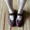 Schafsleder~ Französische Retro-Echtleder-Mary-Jane-Schuhe für Damen, vielseitige koreanische kleine Lederschuhe, leichte Ballerinas