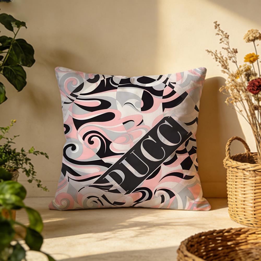 Stylish EEmilio Pucciful Cushion Cover Versatile DoubleSided Pillow Case Fit for Sofa Bed Car Daily Decor