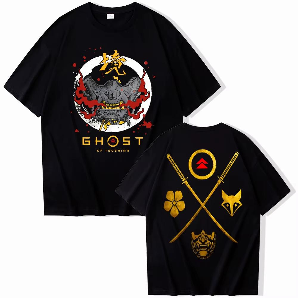 

Графическая футболка Ghost Of Yotei Игровая футболка Летняя мода Спорт Чистый хлопок Мужская футболка Детская одежда Футболка Y2k Женская S