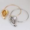 Exaggerated Pleated Metal Open Choker Necklace Stylish Metal Flower Choker Necklace Women's Party Neckchain Accessory