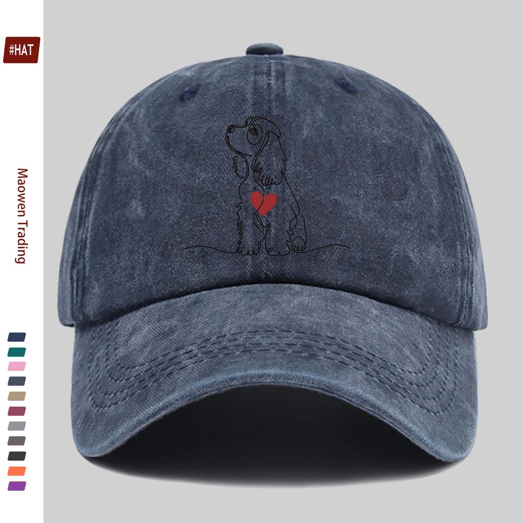 pc Women Adjustable Trucker Hat with Puppy Print  Lightweight Snapback Cap Suitable for Beach Parties Casual Wear  Vintag