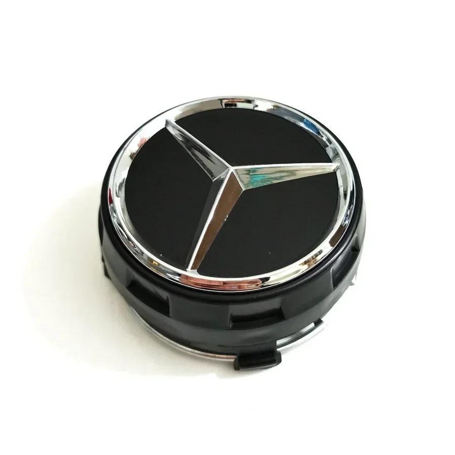 

For Mercedes Benz 4pcs/set 75mm Wheel Hub cap Tall hubcap For Mercedes Benz A45 CLA45 C63 GLA45Edition1 High Hub Cover Tyre cent чёрный