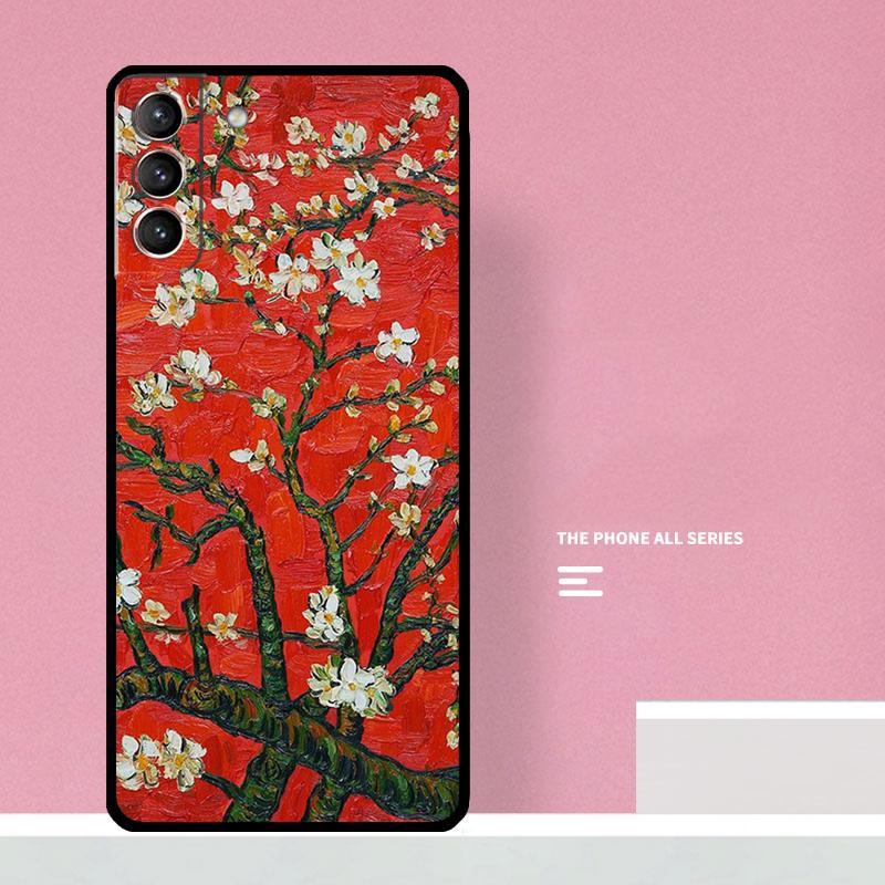 Blossoming Almond Tree Phone Case For Samsung Galaxy S25 S26 Ultra S20 S21 S22 S23 S24 S10 Plus S25 FE Cover Coque