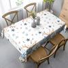 Summer Beach Theme Rectangle Tablecloth Holiday Party Decor Nautical Shell Starfish Print Table Cloth Kitchen Dining Table Decor