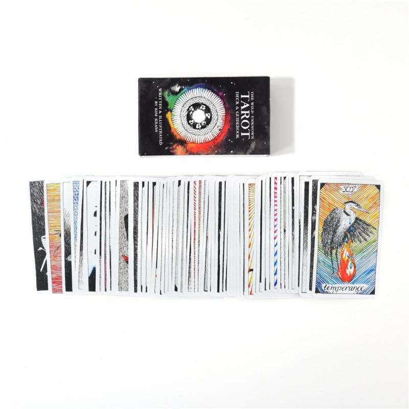 78 Pcs The Wild Unknown Tarot Cards Tarot Deck for Fun Game Table Card Games Lovers Game Card Family