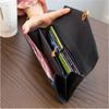 Ekte skinn lange damelommebøker Myk 100% kalveskinn konvoluttlommebok for damer Mote Hasp-veske Clutchveske Merket Billfold