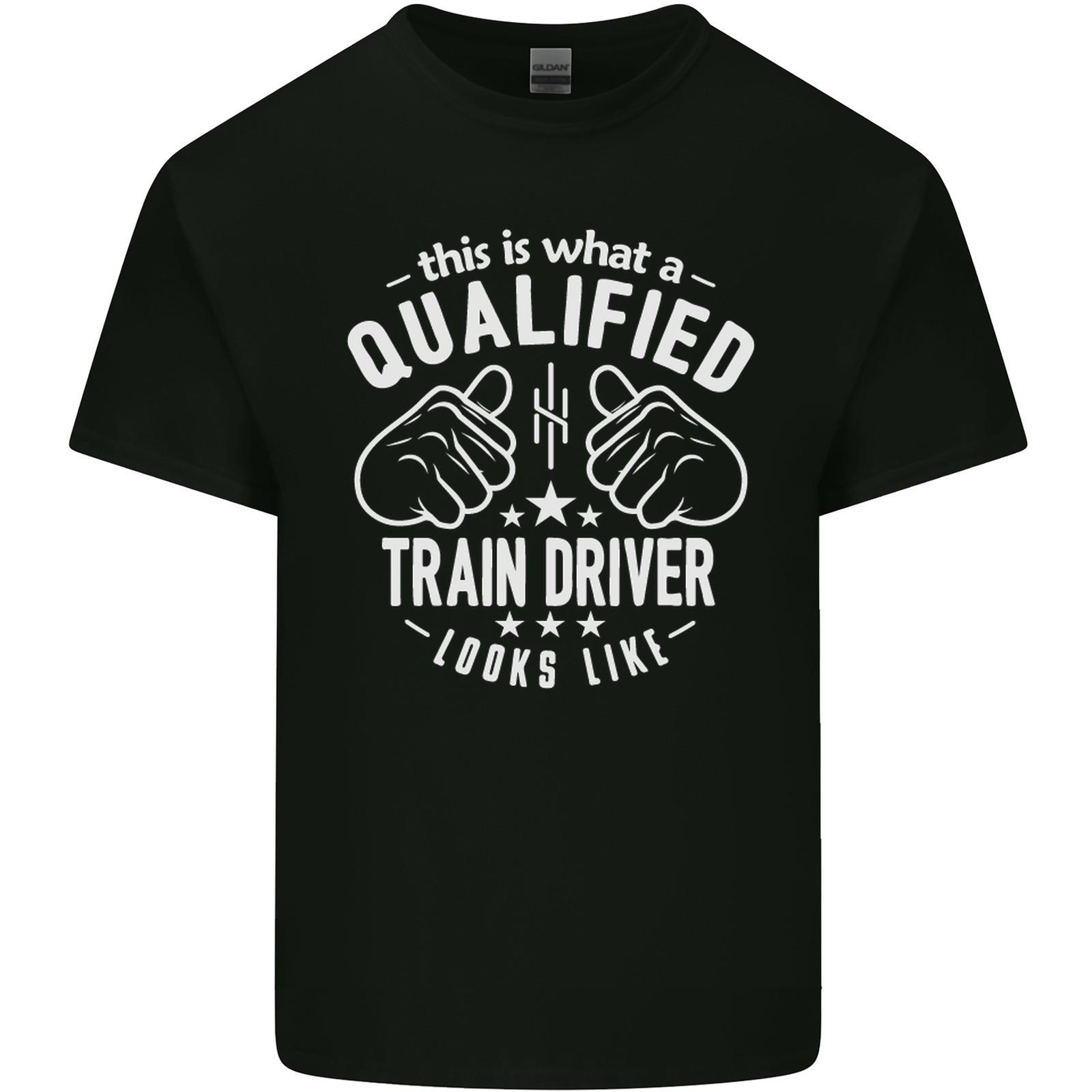 A Qualified Train Driver Looks Like Mens Light Cotton T-Shirt XL