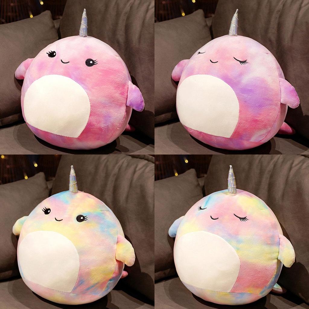 Squishmallow Balena Cartone Animato Cuscino Peluche Giocattolo da Collezione Con Velluto di Cristallo Elastico In Viola/lavanda Taglia Piccola/grande Riempito Con Cotone PP