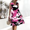 Plus Size V Neck Sleeveless Dress Natural Small Floral Print For Urban Garden Stroll