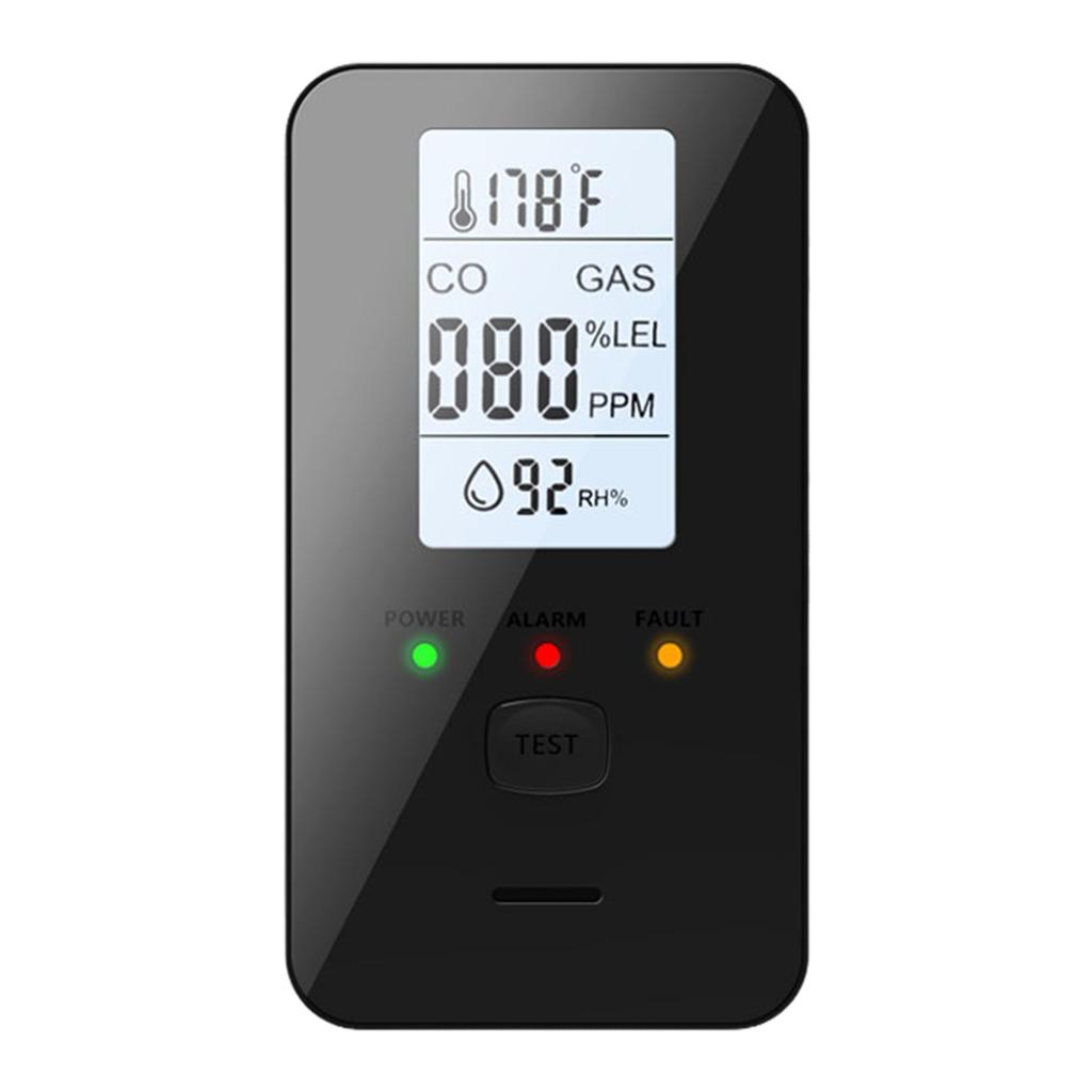 Carbon Dioxide Detector Plug In 4 in 1 Combustible Natural Gas Detector Home Air Quality Monitor for Home RV Travel Hotel