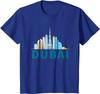 Dubai Emirati Arabi Uniti - Maglietta Skyline Città Burj Khalifa. T-shirt Casual Manica Corta 100% Cotone Top Largo Taglia S-3XL