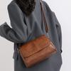 Flap Middle Aged Mom Bag Oil Wax Casual Mom Pouch Elegant Large Capacity Shoulder Bag  Daily