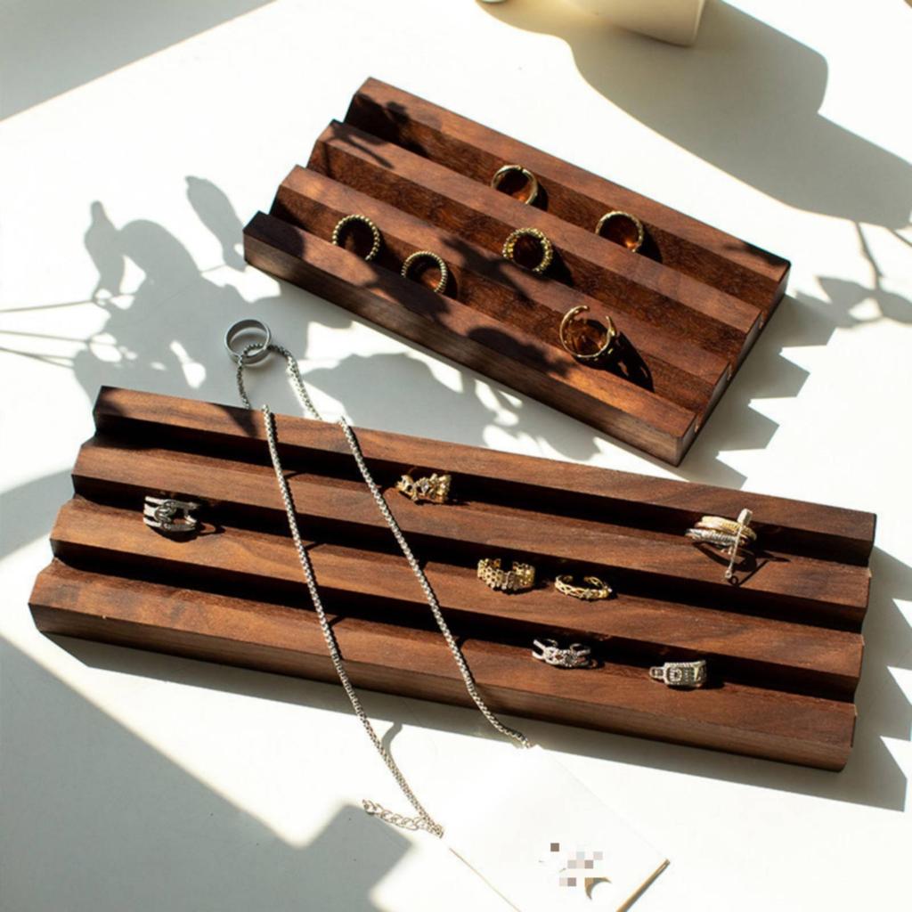 Ringe Auslage Tablett Geschlitzte Band Schmuck Organizer mit Schlitzen für Foto Requisite, Schminktisch,