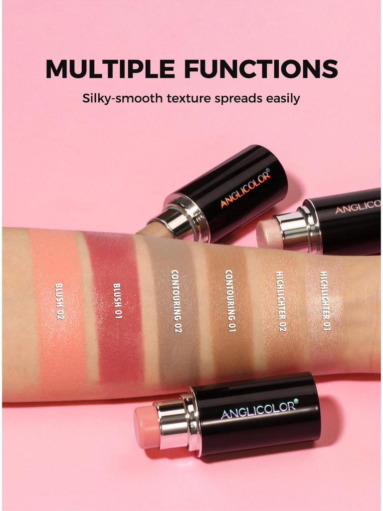 Multicolor Highlighter & Contour Stick for Natural Makeup