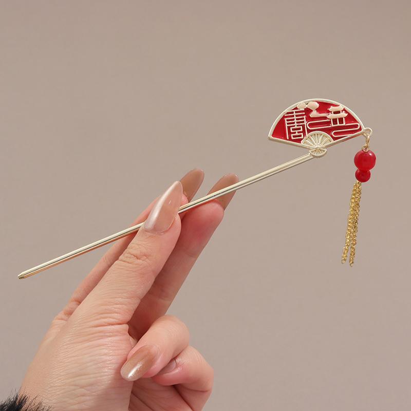 Retro Chinesische Elegante Quaste Haarnadel Fan Haar Stick Haar Zubehör Hanfu Pografie Requisiten