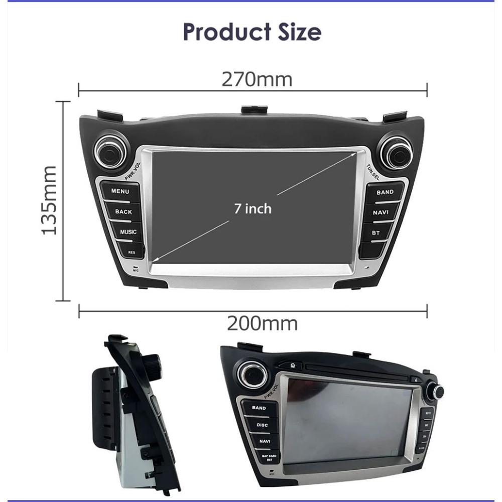 7 Zoll Autoradio Android für Hyundai IX35 2009-2015 Auto Multimedia Stereo Navigation 1+32GB