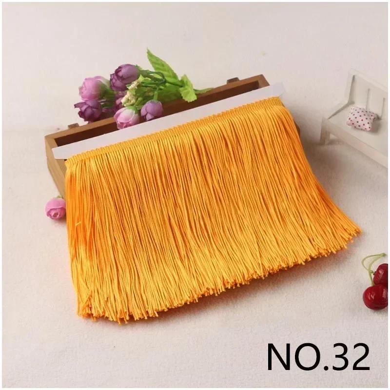 10M 10-30cm Meetee Fransar Tofsar Fransade Väskor Dekorativa Garner Fransar för Gardiner Kläder Spetsband Tygaccessoarer