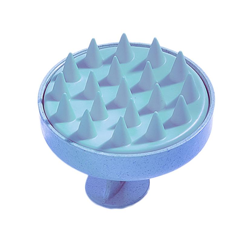 Degradable Hair Wash Brush with Corn Straw Soft Bristles and Silicone Massage Teeth for Baby and Adult