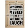 Vintage Funny Self Talk Metal Sign Wall Art Decor Plaque