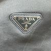 PRADA Triangle logo Silk satin Shoulder Bag Satin Light Gray Women Used